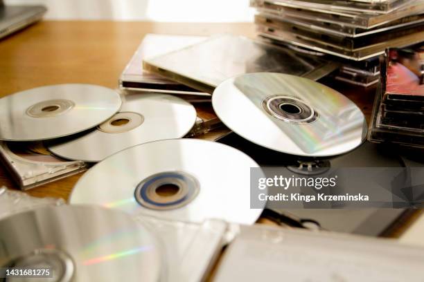 compact discs - film collector stock pictures, royalty-free photos & images