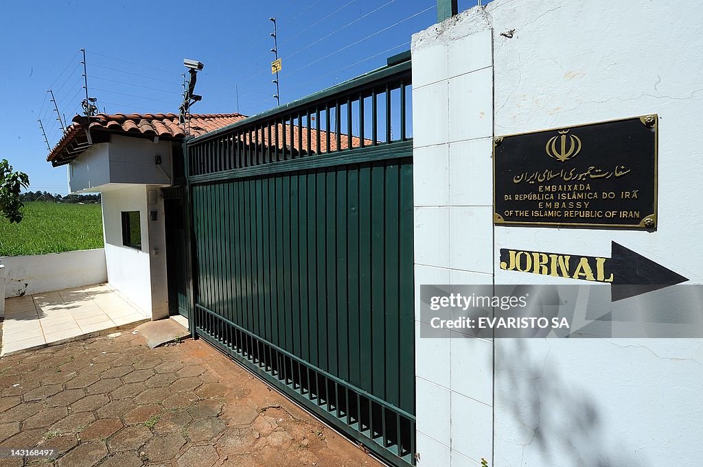 General view of Iran's Embassy entrance