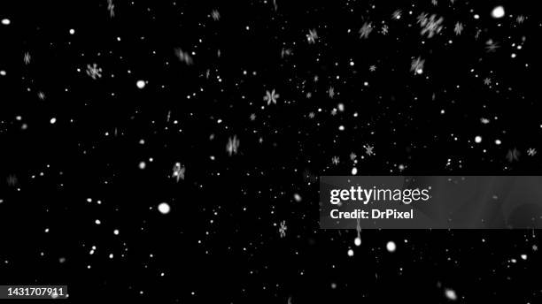 magic snowfall background - fundo preto imagens e fotografias de stock