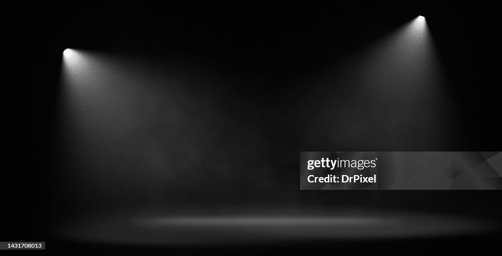 Spotlights with Haze over the Stage