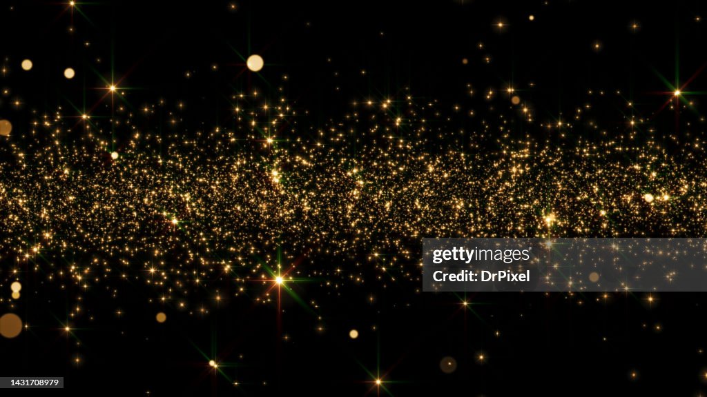 Shiny Golden Particles