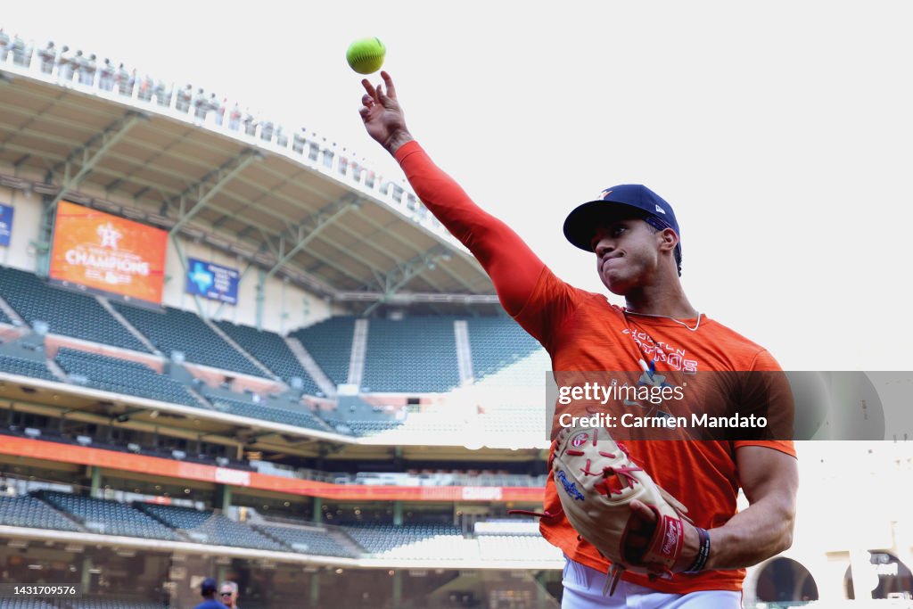 Jeremy Pena of the Houston Astros participates in a workout at Minute  Fotografía de noticias - Getty Images