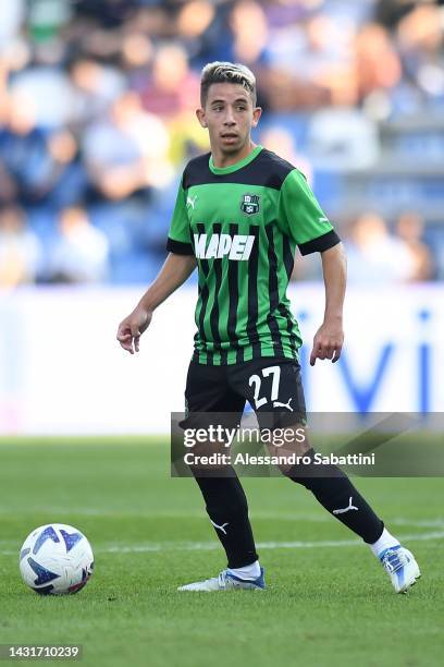 Maxime Lopez of US Sassuolo in action during the Serie A match between US Sassuolo and FC Internazionale at Mapei Stadium - Citta' del Tricolore on...