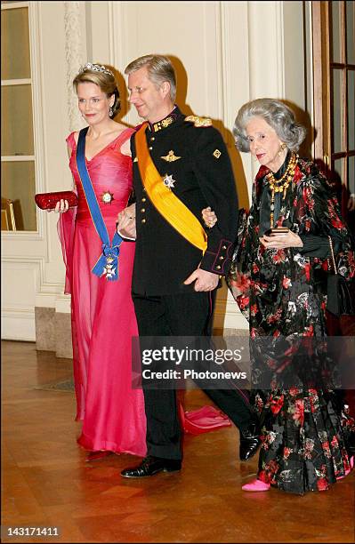 Brussel/Belgium March 20th, 2007 Grand Duke HENRI and Grand Duchess MARIA TERESA of Luxembourg were invited at the galadinner hosted by King Albert...