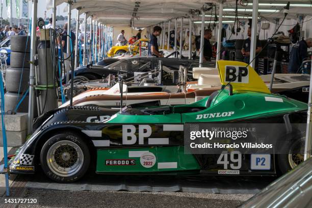 Racing cars of different categories are seen between competitions during the 2nd day of Estoril Classics in Fernanda Pires da Silva Estoril Circuit...