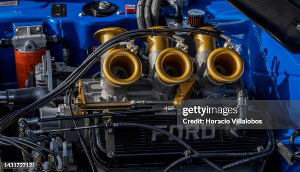 Ford engine seen on the 2nd day of Estoril Classics in Fernanda Pires da Silva Estoril Circuit on October 08, 2022 in Estoril, Portugal. More than...