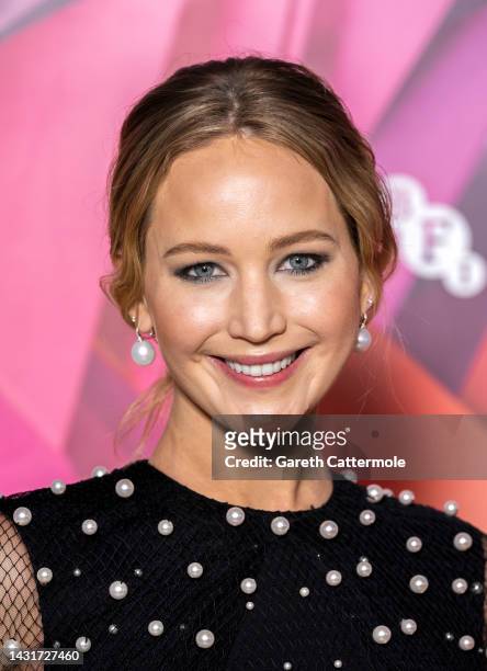 Jennifer Lawrence attends the "Causeway" European premiere during the 66th BFI London Film Festival, at the BFI Southbank on October 08, 2022 in...