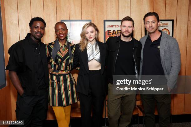 Gary Carr, T'Nia Miller, Chloë Grace Moretz, Jack Reynor and JJ Feild attend The Cast And Creatives Of The Peripheral On Prime Video Visit The...