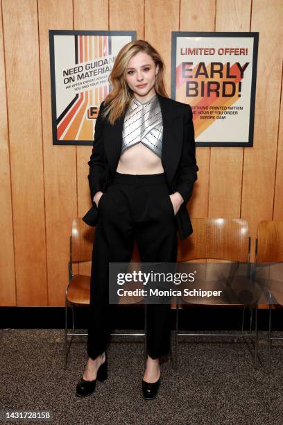 Chloë Grace Moretz attends The Cast And Creatives Of The Peripheral On Prime Video Visit The Forever Fab 3D Print Shop Activation At NYCC at Jacob...