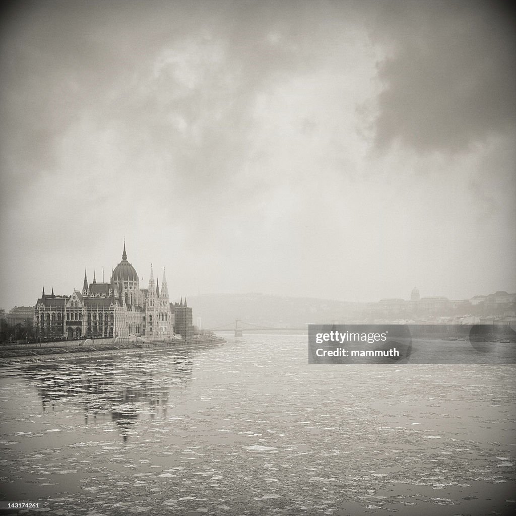 The Hungarian Parliament vintage photo