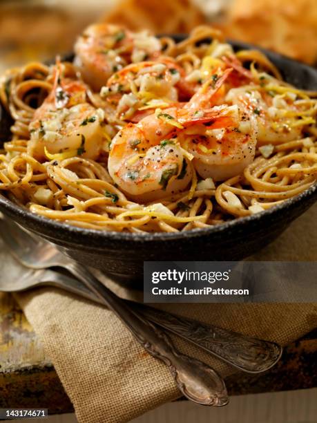 shrimps scampi - shrimp scampi stock-fotos und bilder