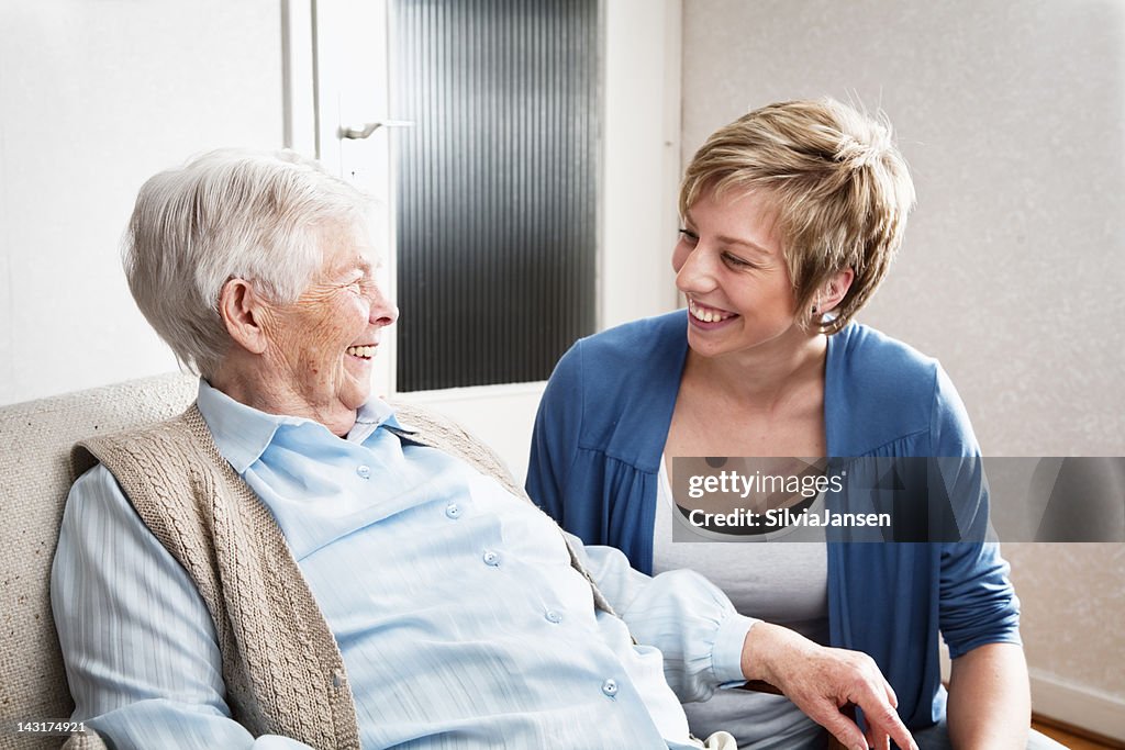 Caregiver and senior woman