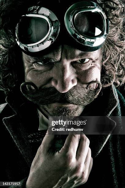 steampunk villain - steampunk stockfoto's en -beelden