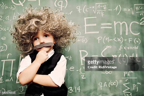 little smarty - mathematiker stock-fotos und bilder