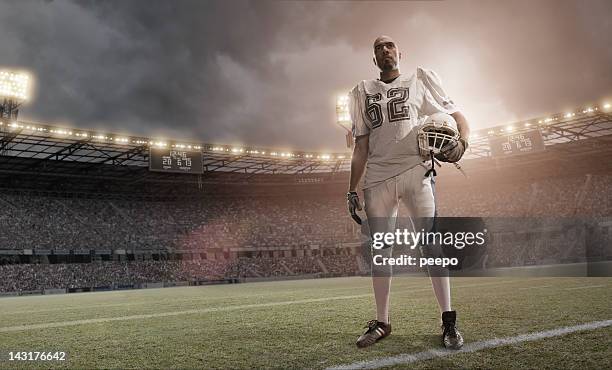 american football hero - american football field low angle stock pictures, royalty-free photos & images