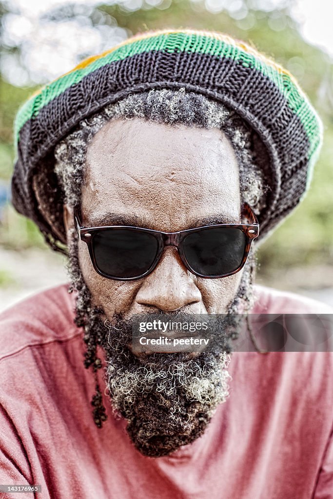 Rastaman portrait.