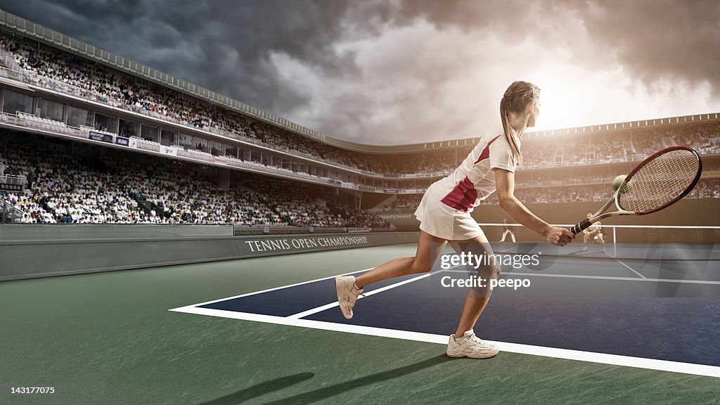 Tennis Player Forehand