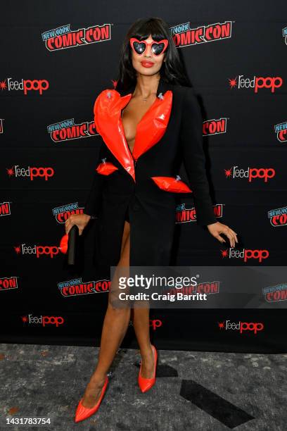 Jameela Jamil attends the Star Trek interview during New York Comic Con 2022 on October 08, 2022 in New York City.