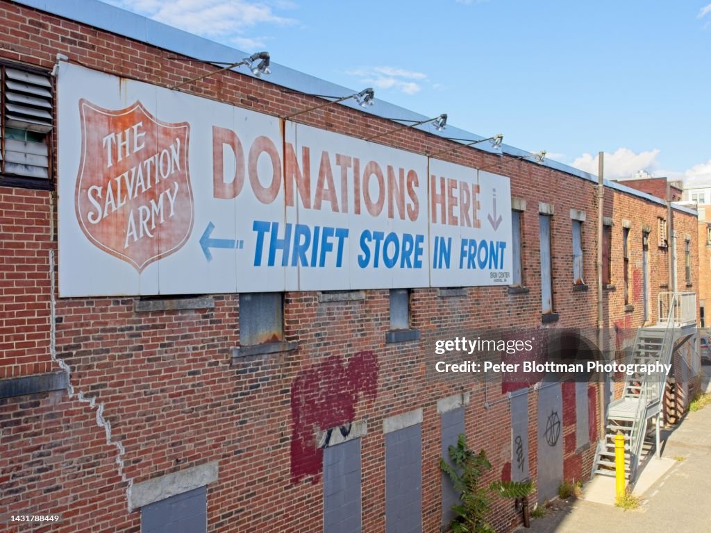 The Salvation Army warehouse building and store at Haverhill Massachusetts