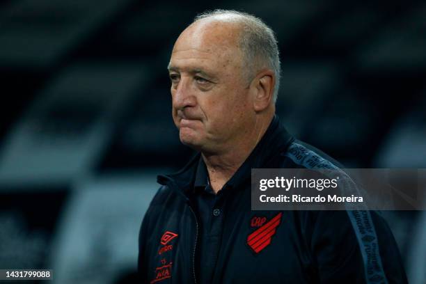 Luiz Felipe Scolari head coach of Athletico Paranaense looks on during the match between Corinthians and Athletico Paranaense as part of Brasileirao...