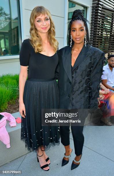 Lauren Lapkus and Kelly Rowland attend The Curse Of Bridge Hollow Netflix Special Screening In Los Angeles at TUDUM Theater on October 08, 2022 in...