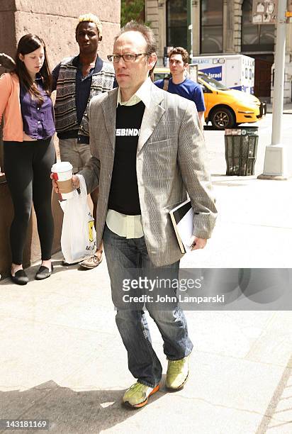 Physicist Lawrence Krauss attends a memorial for Christopher Hitchens at NYU Cooper Union Great Hall on April 20, 2012 in New York City.