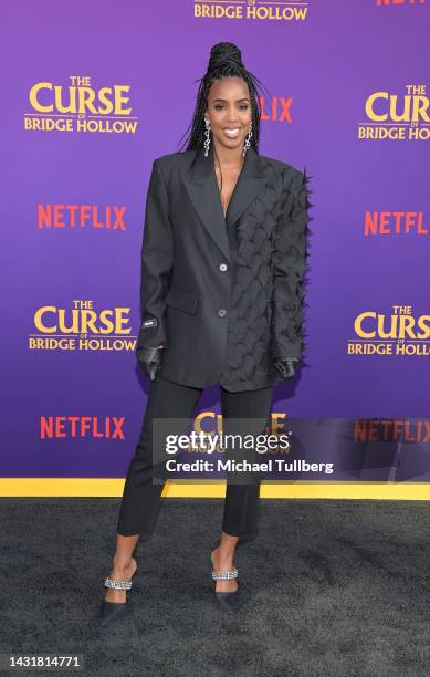 Actress and singer, Kelly Rowland, attends the Los Angeles special screening of Netflix's "The Curse Of Bridge Hollow" at Netflix Tudum Theater on...