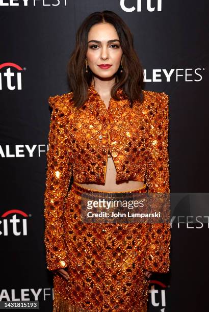 Nazanin Boniadi attends the "The Lord Of The Rings: The Rings Of Power" event during the 2022 PaleyFest NY at Paley Museum on October 08, 2022 in New...
