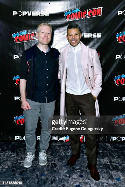 Anthony Rapp and Wilson Cruz attend the StarTrek Panel during New York Comic Con on October 08, 2022 in New York City.