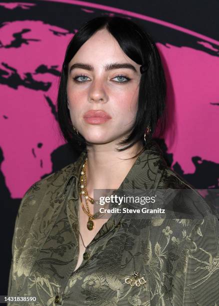 Billie Eilish arrives at the Environmental Media Association Awards Gala on October 08, 2022 in Los Angeles, California.