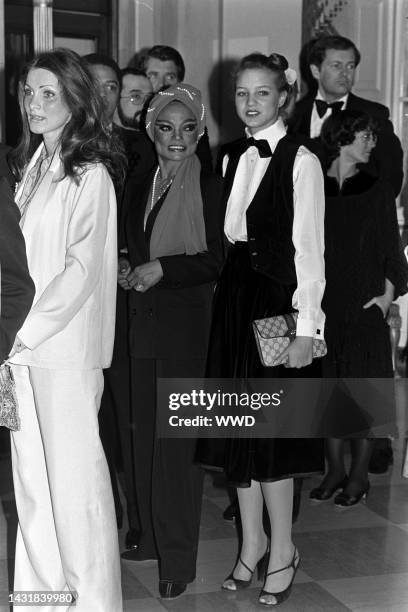 Eartha Kitt and Kitt McDonald attend an event at the Ford Theater in Washington, D.C., on January 29, 1978.