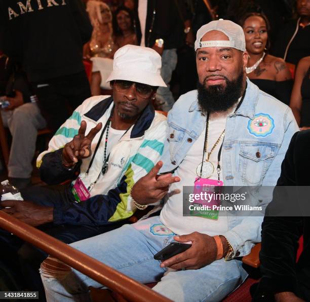 Pete Rock and Ed Lover attend the BET Hip Hop Awards 2022 at The Cobb Theater on September 30, 2022 in Atlanta, Georgia.