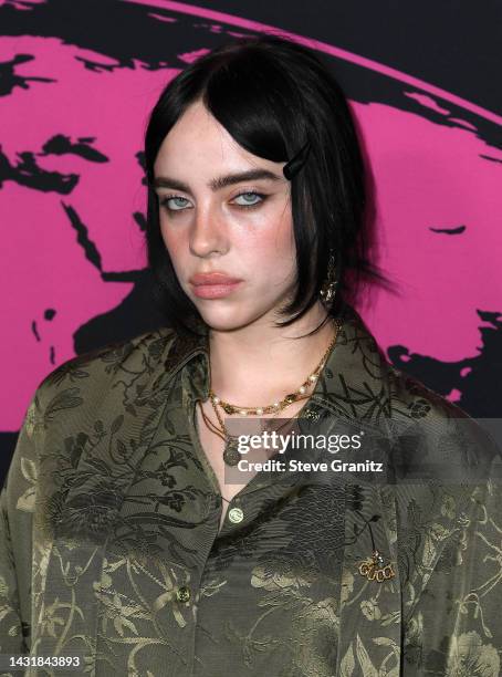 Billie Eilish arrives at the Environmental Media Association Awards Gala on October 08, 2022 in Los Angeles, California.