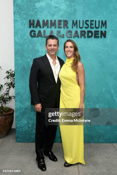 Eric Hirshberg and Tara Hirshberg attend Hammer Museum's 18th Annual Gala in the Garden on October 08, 2022 in Los Angeles, California.