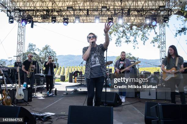 Anderson East performs at Sonoma Harvest Music Festival at B.R. Cohn Winery on October 08, 2022 in Glen Ellen, California.