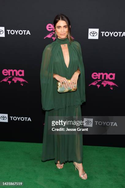 Nikki Reed attends the 32nd Annual EMA Awards Gala honoring Billie Eilish, Maggie Baird And Nikki Reed presented by Toyota on October 08, 2022 in Los...