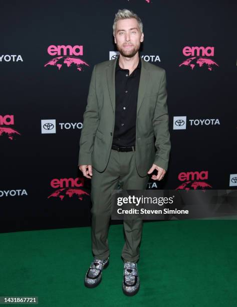 Lance Bass arrives at the Environmental Media Association Awards Gala on October 08, 2022 in Los Angeles, California.