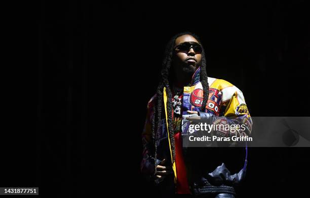 Takeoff performs onstage during Day 1 of the 2022 ONE MusicFest at Central Park on October 08, 2022 in Atlanta, Georgia.