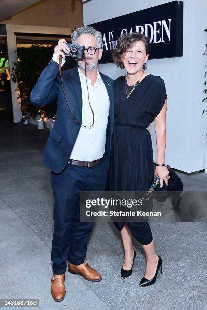 Josh Rose and Hajnal Molnar-Szakacs attend Hammer Museum's 18th Annual Gala in the Garden on October 08, 2022 in Los Angeles, California.