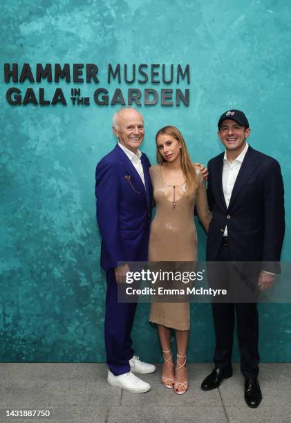 Steven Harris, Christy Cham, and Phillip Sarofim attend Hammer Museum's 18th Annual Gala in the Garden on October 08, 2022 in Los Angeles, California.