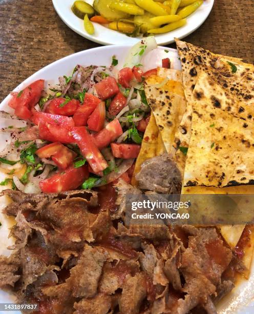 döner kebab in arsuz - döner stock pictures, royalty-free photos & images