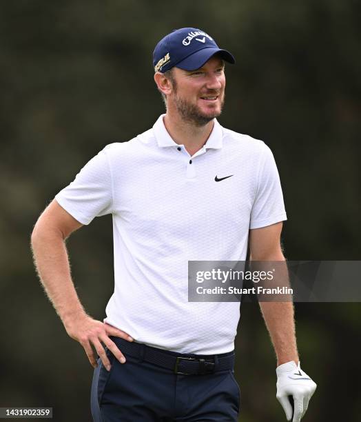 Chris Wood of England on the fourth hole during Day Four of the acciona Open de Espana presented by Madrid at Club de Campo Villa de Madrid on...