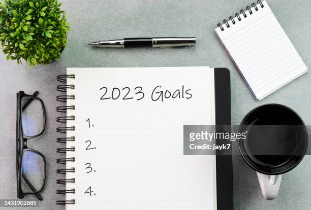 2023 goals - aspirations stock-fotos und bilder