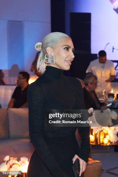 Kim Kardashian attends JR Ridinger Celebration Of Life at Faena Forum on October 08, 2022 in Miami Beach, Florida.