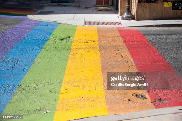 pride crossing - pride parade in philadelphia stock pictures, royalty-free photos & images