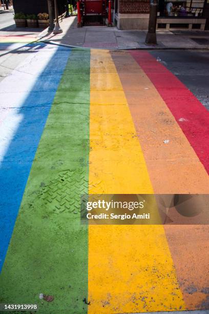 pride crossing - pride parade in philadelphia stock pictures, royalty-free photos & images