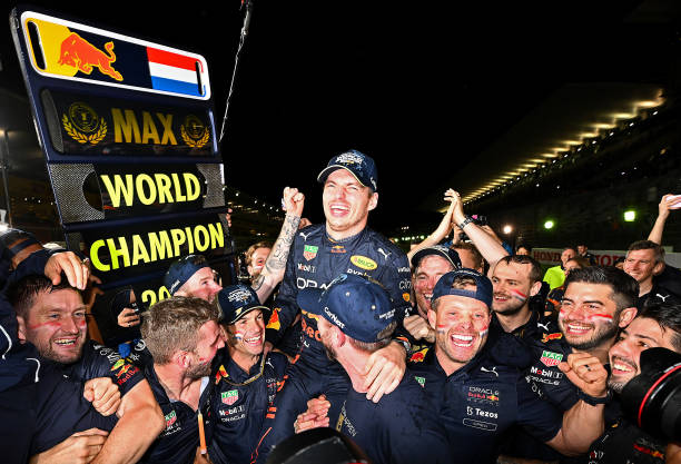 Max Verstappen celebrating his 2nd World Championship at the 2022 Japanese Grand Prix (Image Credit: Clive Mason / Getty Images)