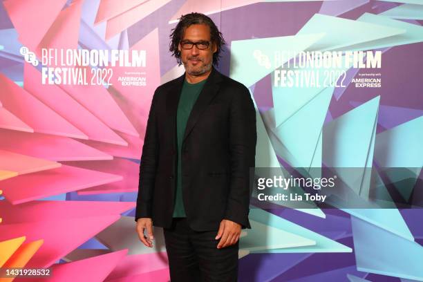 David Olusoga poses during the 66th BFI London Film Festival at the BFI Southbank on October 09, 2022 in London, England.