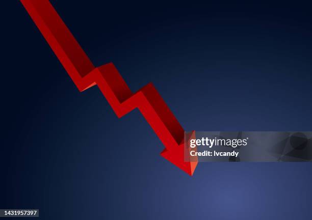 moving down arrow - red arrow stock illustrations