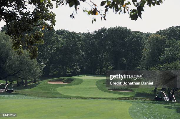 General view of the 12th hole at Olympia Fields Country Club, site of the 2003 US Open Golf Championship, in Olympia Fields, Illinois on Spetmeber...